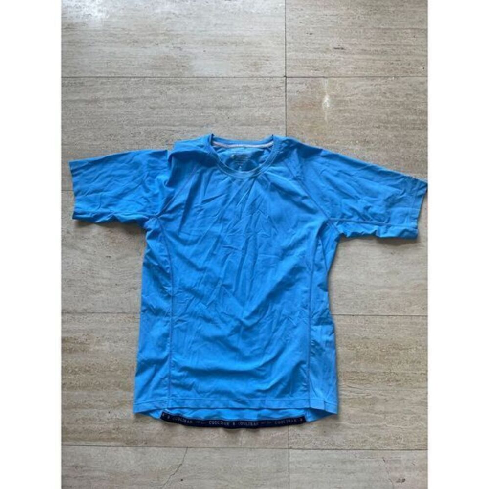 Coolibar UPF 50+ Sun Protection Athletic T-Shirt Bright Blue‎ Medium